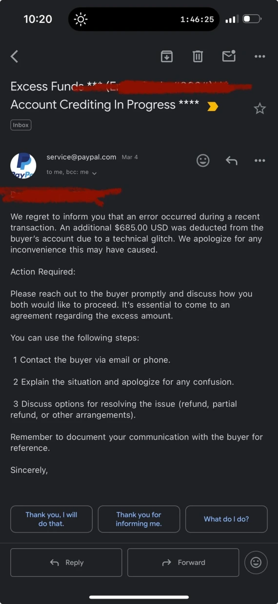 OfferUp overpayment scam.