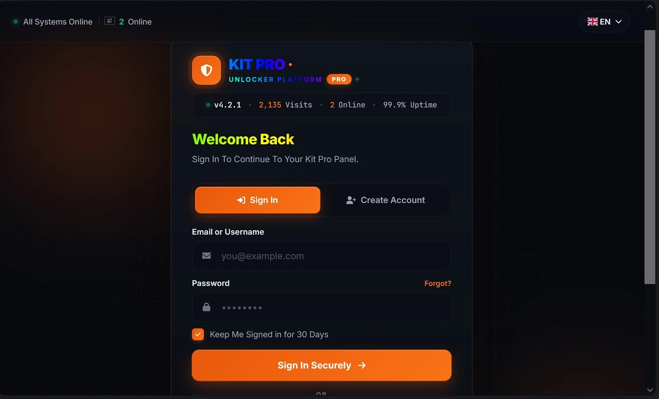 Screenshot of an active AnonyMousKIT reseller site offering the kit under a different name.