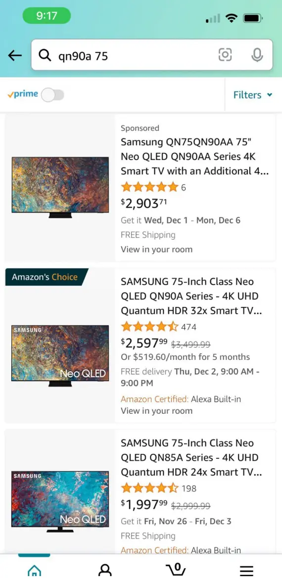 Fake Black Friday discount, example 1.