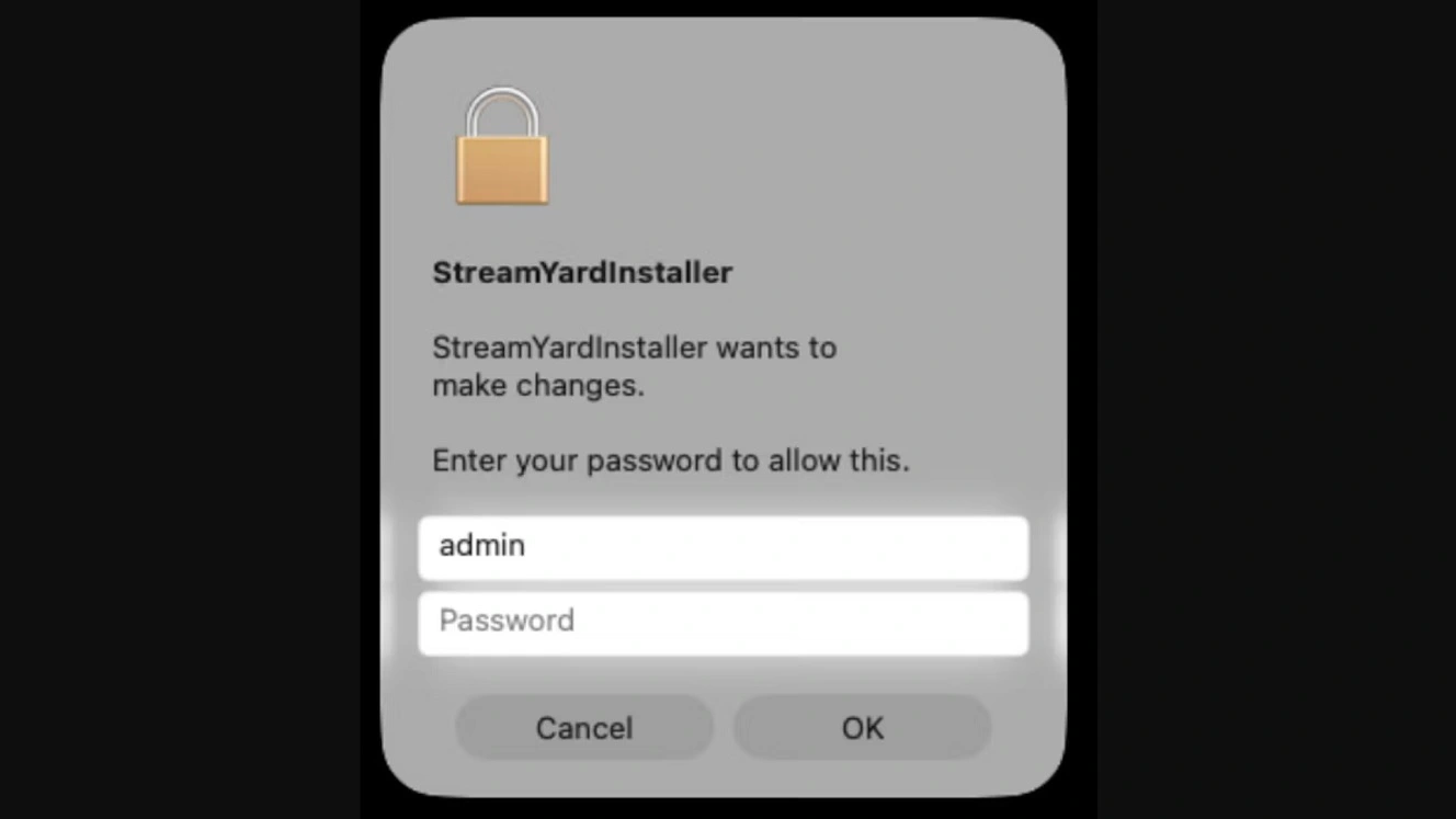The Moonlock Lab Team shared the fake Sonoma password prompt request.