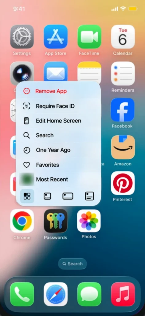 long-press-require-face-id